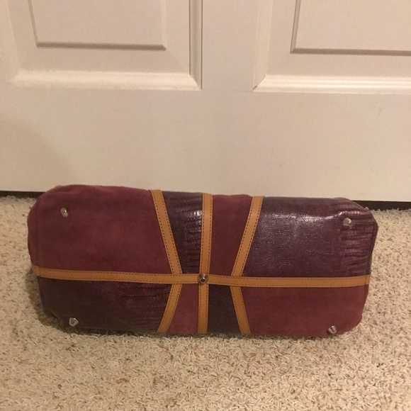 Sharif Burgundy and Tan Women's Bag - Picture 5 of 5